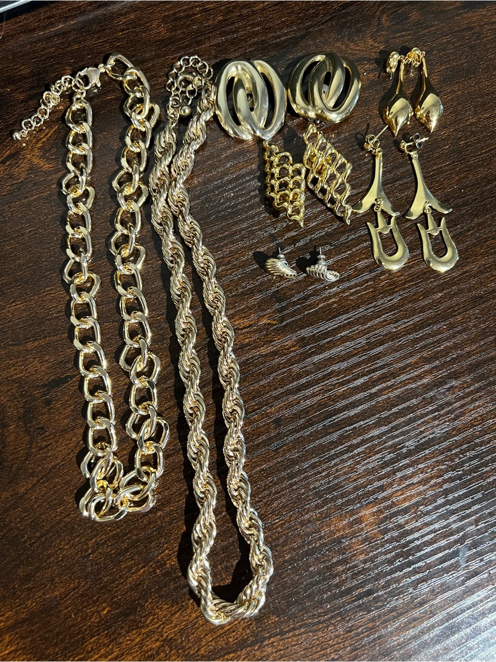 Costume gold-tone jewelry lot